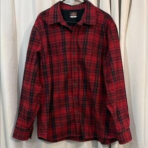 Ridgecut Toughwear Red and Black Plaid Button-Up Shirt